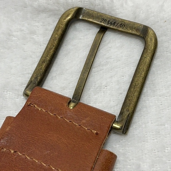 Braided Leather Belt Metal Buckle Studs - Picture 4 of 6